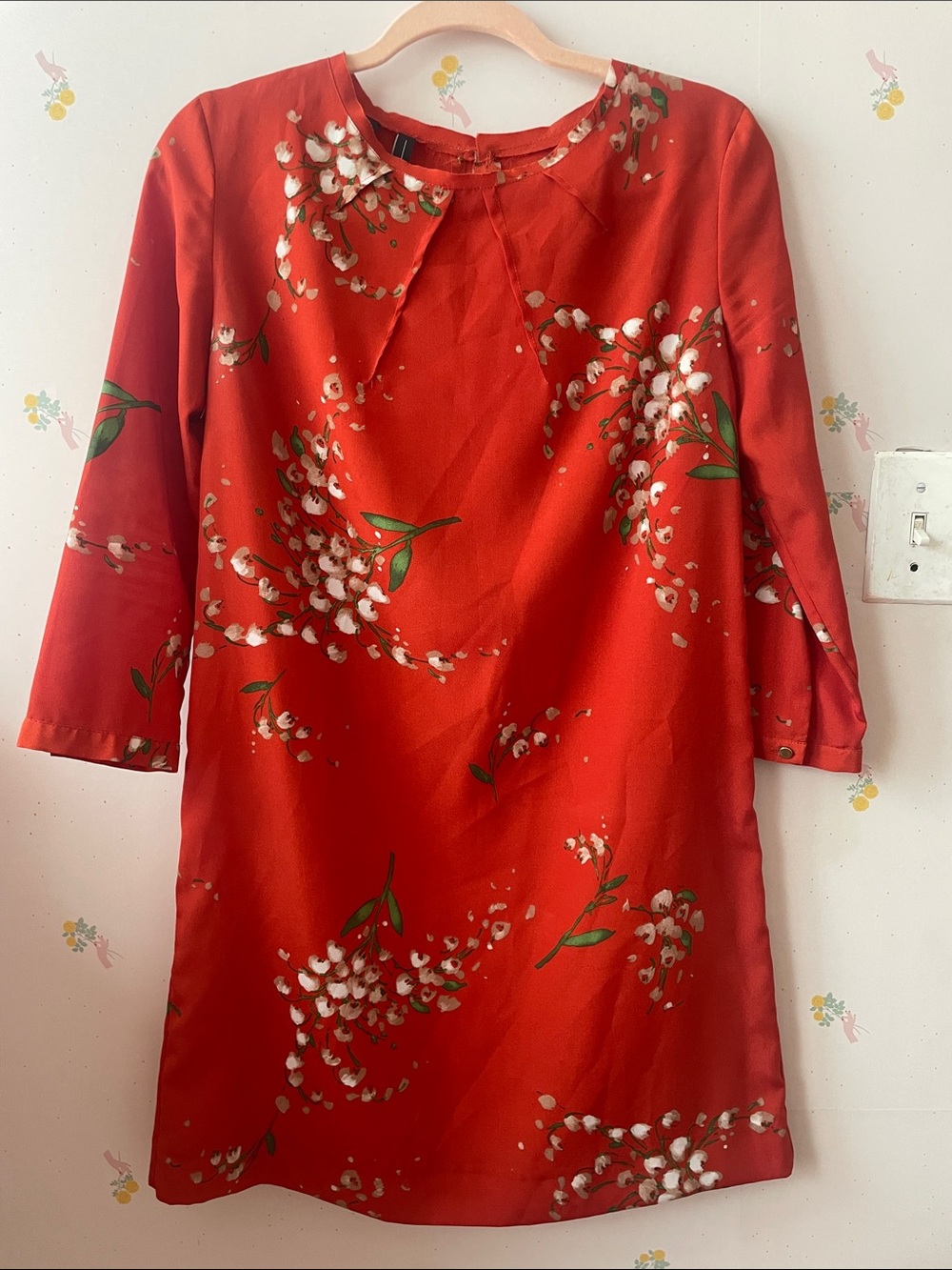 Mango Red Floral Mini Dress